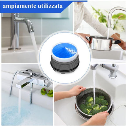6 pcs, M18.5 Aerator, Kitchen Bathroom Nozzle, Plastic Sink Faucet Aerator For Water Saving With 2 Wrench, Blue.