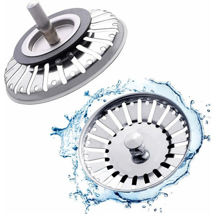 2 Pack Sink Strainer Plug, 84Mm Sink Drain Plug Replacement, Stainless Steel Sink Filter Stopper For Kitchen Or.