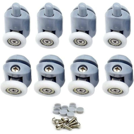 Shower Door ROllers 8 Pieces Shower Door ROllers 23Mm Shower Door ROllers Shower Cabin ROllers For Bathroom, 4 Upper.