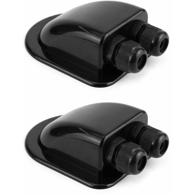 2 pcs Ip68 ROof Gland Solar Waterproof Cable Entry Box Weatherproof Double Cable Gland, Caravan And Boat Abs Cable.