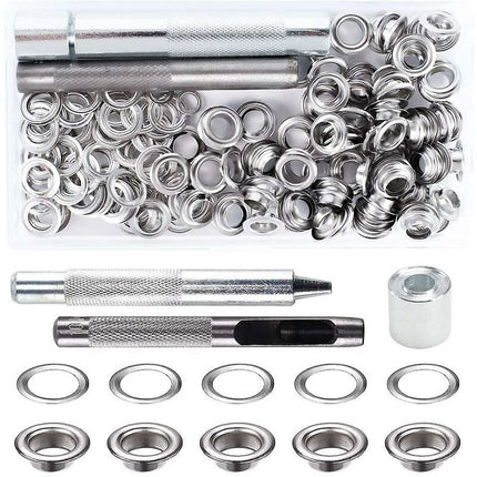 Grommets Eyelets Tools Metal Grommet Kit Eyelet With Tools Eyelet For Canvas Tarpaulin Tent Repair (8Mm).