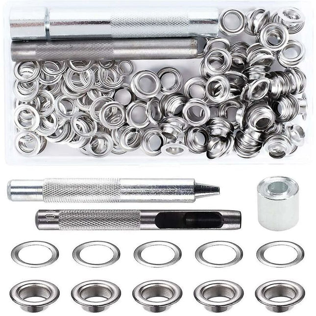 Grommets Eyelets Tools Metal Grommet Kit Eyelet With Tools Eyelet For Canvas Tarpaulin Tent Repair (8Mm).