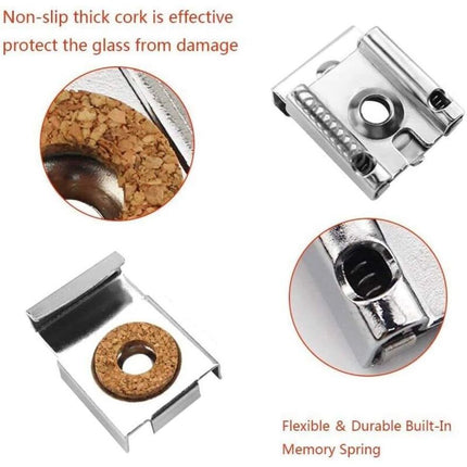 Wall Mount Mirror Bracket, Mirror Holders, Adjustable Wall Mount Mirror Clip Mirror Clamp, For Wall Mirror For.