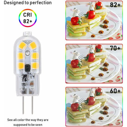 G4 LED Bulb, 5-Pack Warm White 30W Halogen Bulbs Equivalent, 3W G4 LED Bulb Energy Saving For Range Hood Bulbs, Ac/Dc.