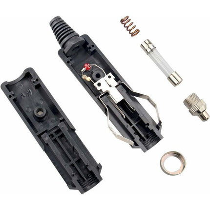 2 Pack Dc 12V Male Cigarette Lighter Socket Power Plug With 10A Red Fuse And LED Power Indicator.