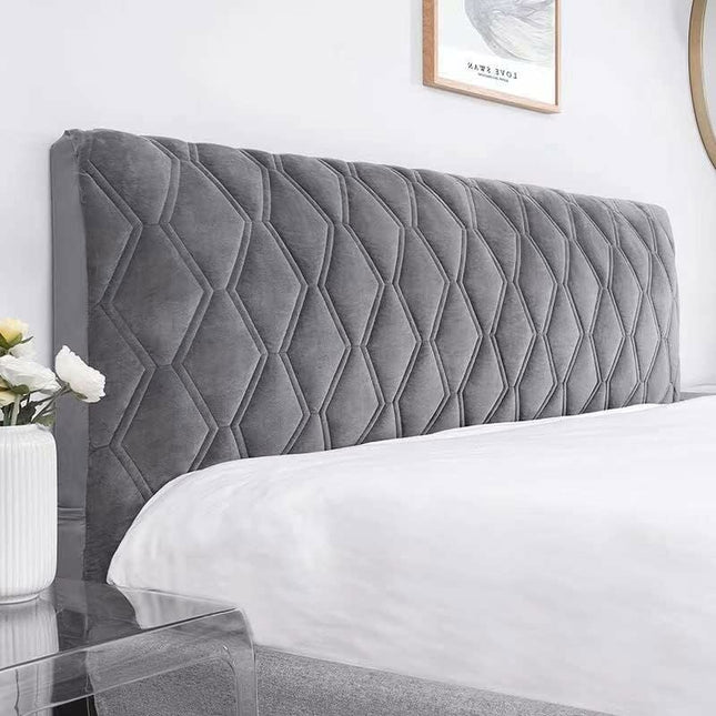 Headboard Cover, Protector Slipcover With Stretch Side, Washable Dustproof Cover (Color : DArk Gray, Size : 160Cm).