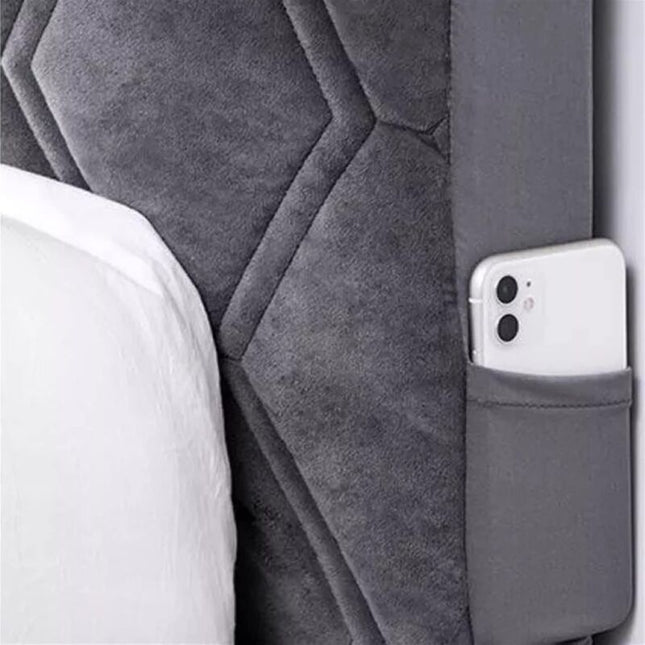 Headboard Cover, Protector Slipcover With Stretch Side, Washable Dustproof Cover (Color : DArk Gray, Size : 160Cm).