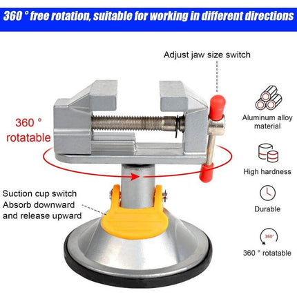 2 pcs Bench Vise Small Swivel Vise, Mini 360° ROtation Vise With Suction Cup, 30Mm, Table Vise Clamp For Hobby Jewelry,.