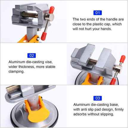 2 pcs Bench Vise Small Swivel Vise, Mini 360° ROtation Vise With Suction Cup, 30Mm, Table Vise Clamp For Hobby Jewelry,.