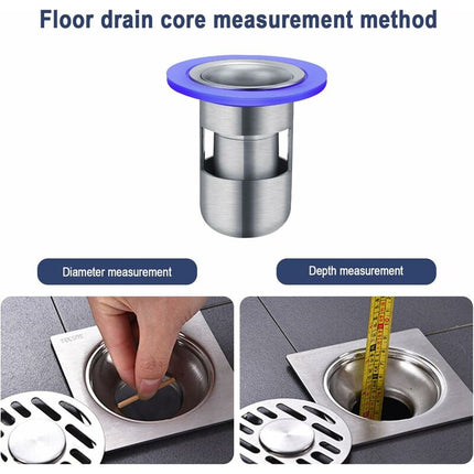 Shower Drain, Anti-Odor Shower Stopper, 304 Stainless Steel Shower Grate, Double Sealed Drain Shower Hair Filter,.