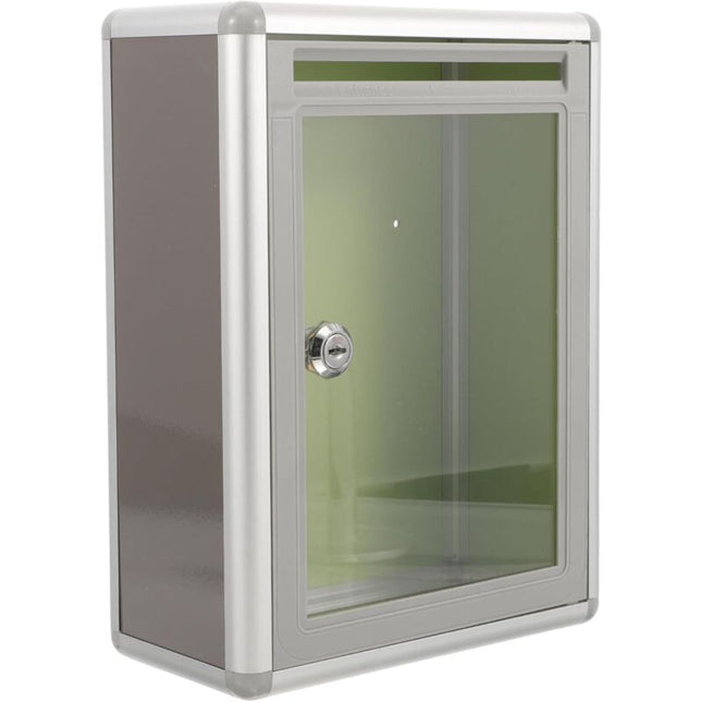 1 pcs Box Plexiglass Donation Box Tips Box Transparent Enclosure Mailboxes Wall Mounted Send Take Ball With Lock.