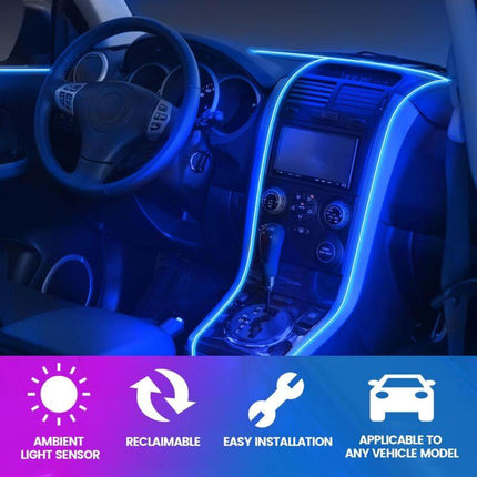 5M Car Interior Lighting,LED Car Interior,5V El Wire LED Light Strip For Car Interior,LED Car Interior Light Wire,Auto.