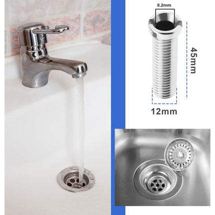 2 pcs 304 Stainless Steel Kitchen Sink Strainer Screws Waste Strainer Threaded Screw Connector M12×45Mm Sink Bolt Screw.