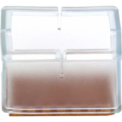 12 pcs Rectangle Silicone Chair Leg Protectors For Chair/Table/Sofa Legs Width 24-30Mm X Length 39-47Mm.