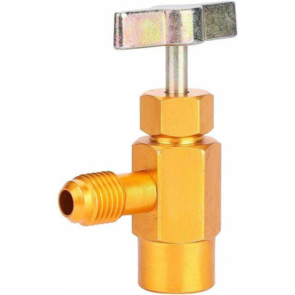 1/4" Sae Thread Adapter R-134A R-134 Ac Refrigerant Tap Can Dispenser Valve Tool 1/2" Acme Thread.