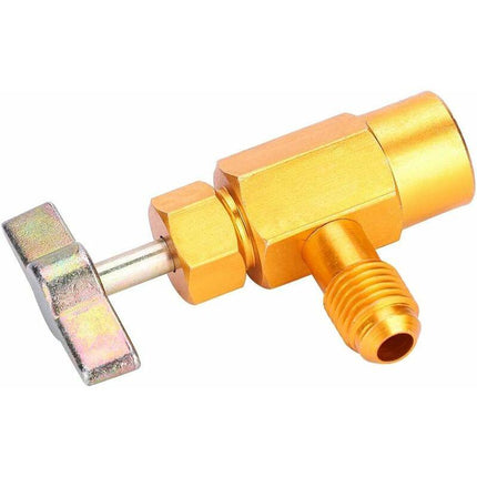 1/4" Sae Thread Adapter R-134A R-134 Ac Refrigerant Tap Can Dispenser Valve Tool 1/2" Acme Thread.