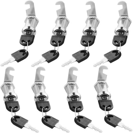 Cam Lock Cylinder, 8 pcs Mailbox Lock With 16 Keys Cabinet Door Lock Cam Lock Barrel For Mailbox Drawer Cabinet.
