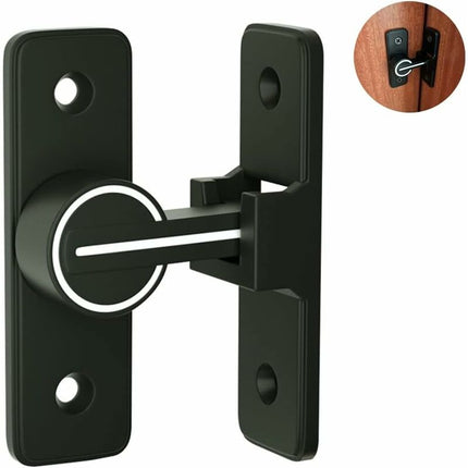Luminous Sliding Interior Door Lock Latch, 90° Tilt Door Hook Latch, Anti-Theft Hasp Buckle Lock Bolt, For Door, Window.