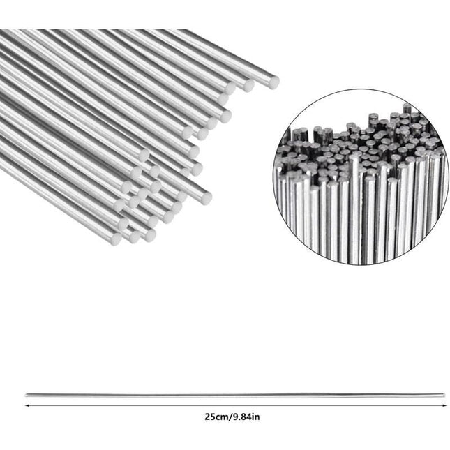 30 pcs 1.6 X 250Mm Soldering Tin ROds Low Temperature Solder Wire Aluminum Welding Solutions Solder Aluminum Welding.