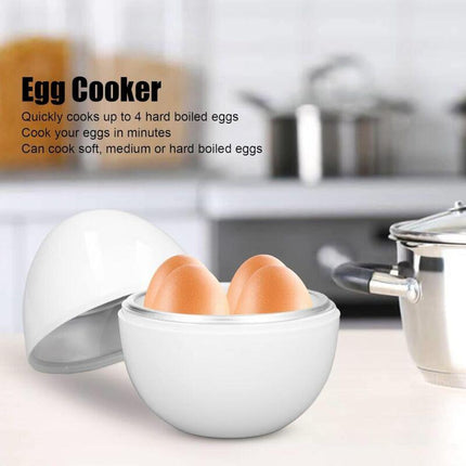 Egg Cooker With 4 Egg Capacity Microwave Hard Boiled Eggs Compact Design Pp Material Egg Steamer For Home Use.