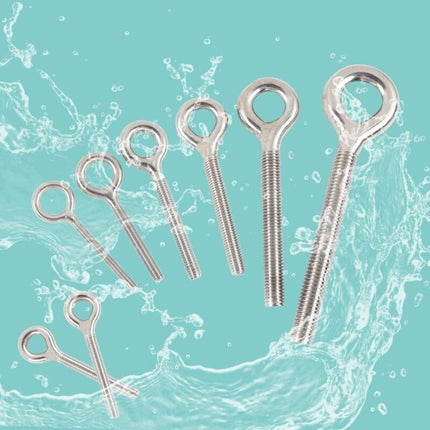 M6 304 Stainless Steel Ring Long Screw Threaded ROd Ring Bolt 10 pcs.