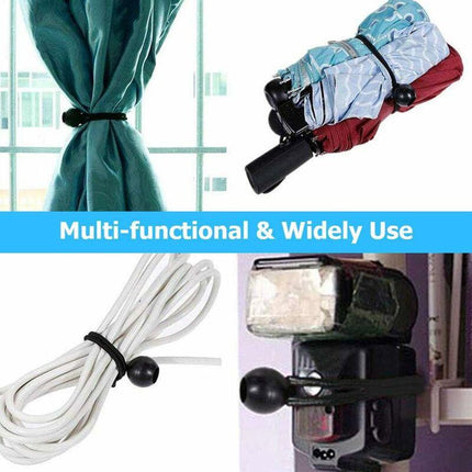 30 pcs Bungee Cords, Rubber Bungee Cords With Elastic Ball For Tarp Tents, Banner, Flag, Camping, Pavilion (Black).