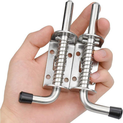 2 pcs Garage Door Lock Spring Latch Steel Spring Bolts Door Latches And Bolts 128Mm For Garage Door Garden Shed.