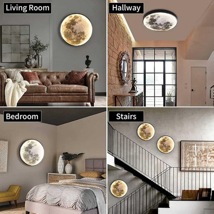 Indoor Wall Light, Modern 15W LED Wall Lamp Circle Design, 6500K Wall Lights Adjustable, Black, For Bedroom, Living.