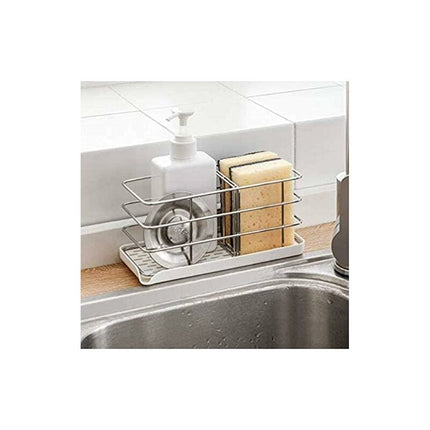 304 Stainless Steel Sponge Holder, Multifunctional Kitchen Sink Organizer, Dish Drainer Tray, Soap Dish, Adjustable.