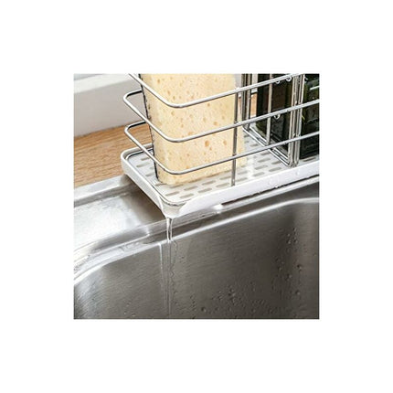 304 Stainless Steel Sponge Holder, Multifunctional Kitchen Sink Organizer, Dish Drainer Tray, Soap Dish, Adjustable.