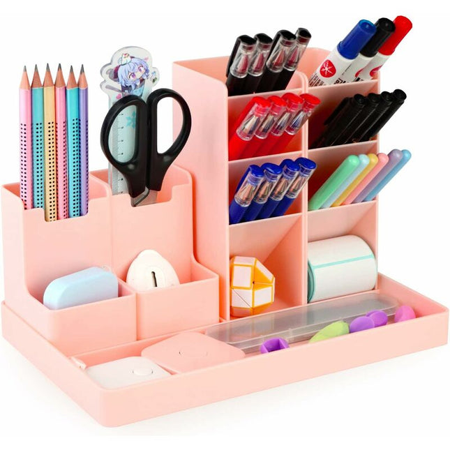 Desk Organizer, 5 Pieces Multifunctional Desk Pen Holder, Plastic Desk Storage Organizer For Kids For Stationery,.