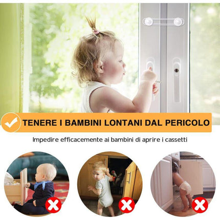 Baby Cupboard Lock, Baby Safety Window Cupboard Door Lock, Child Safety Locks For Drawers, Fridge, Home Security.