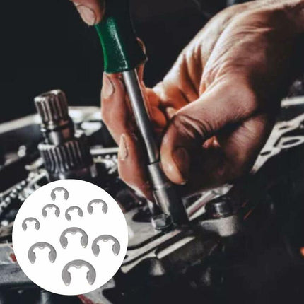 120 pcs 10 Different Sizes Stainless Steel Lock Washers With Box For Wave Groove Machine Automotive Application (Silver).