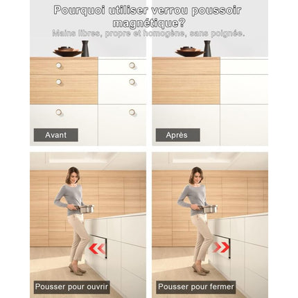 Push To Open DAmper Door Cupboard Jiayi 2 Pieces Magnetic Latch Push Open Push Cupboard Magnetic Closure For Cabinet.