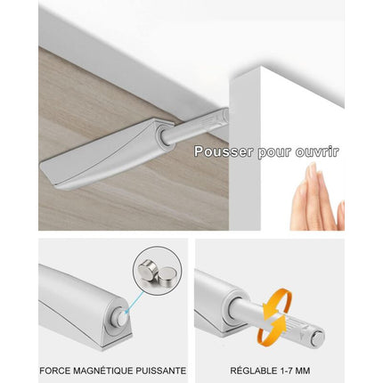 Push To Open DAmper Door Cupboard Jiayi 2 Pieces Magnetic Latch Push Open Push Cupboard Magnetic Closure For Cabinet.