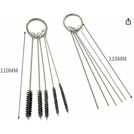 Cleaning Brush - 5 Different Brushes For Cleaning Airbrushes + 5 Different Needles For Cleaning And Cleaning Brushes..