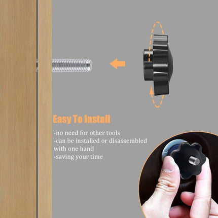 M8 Female Thread Clamping Knob, Star Head Clamping Nuts Knob, Clamping Nuts Star Shape Handle, Female Thread Black.