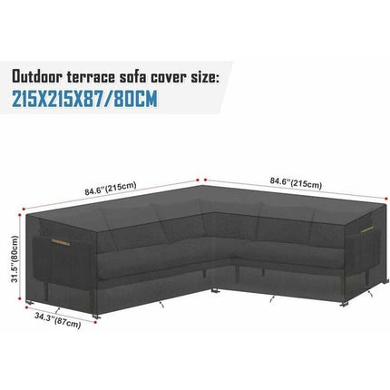 Waterproof Sofa Cover Outdoor Furniture Cover Garden Furniture Cover Furniture Protective Cover L-Shaped Corner Sofa.