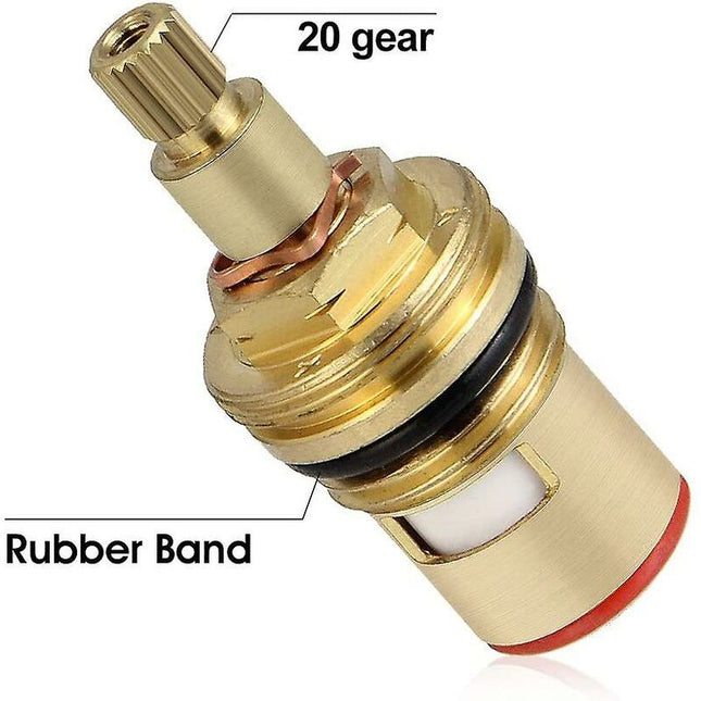 2 pcs Ceramic Disc Head, 1/2" Ceramic Cartridges, Universal Brass Faucet Replacement 20 Notches X 53Mm Replacement For.