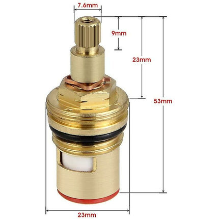 2 pcs Ceramic Disc Head, 1/2" Ceramic Cartridges, Universal Brass Faucet Replacement 20 Notches X 53Mm Replacement For.