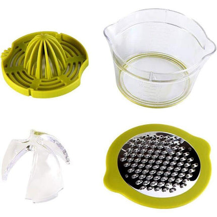 Multifunction Manual Juicer, 4 In 1 Citrus Juicer For Oranges, Lemons, Citrus Fruits, With 2 Reamers, Engraved.