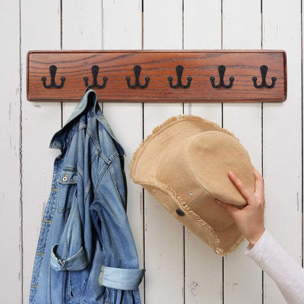 6 Pieces Retro Coat Hooks Double Metal Hooks Black Retro Coat Hooks For Coat Rack Bathroom Kitchen.
