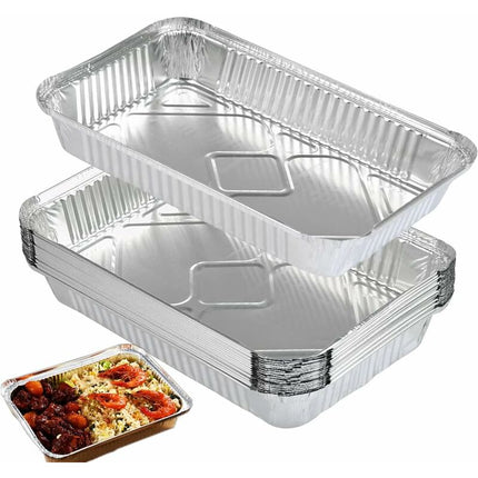 25 pcs Aluminum Foil Trays Barbecue Accessory For Cooking, ROasting, Baking, Freezing And Storing Large Aluminum Foil.