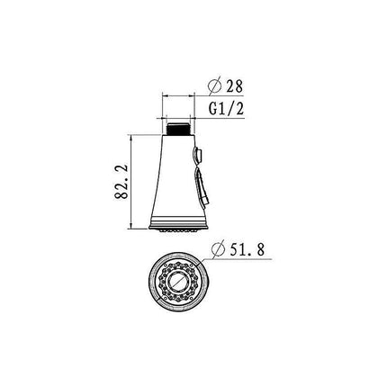 Kitchen Faucets Shower Head Replacement Head For Mixer Tap, Shower Head Shower Head 2 Jets Chrome Kitchen Sink Faucet.