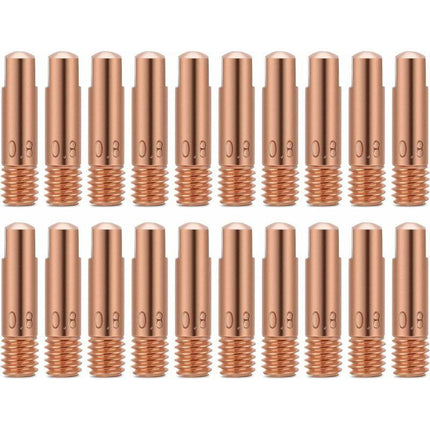 Mig Contact Nozzle, Welding Contact Tips, 20 pcs Copper Contact Tip For 15Ak Mig Welding Torch Consumables(0.8).