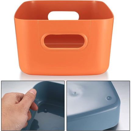 6 Pieces Plastic Storage Basket With Handles, Small Storage Box Organizer For Bathroom, Kitchen, Bedroom, Cosmetics,.