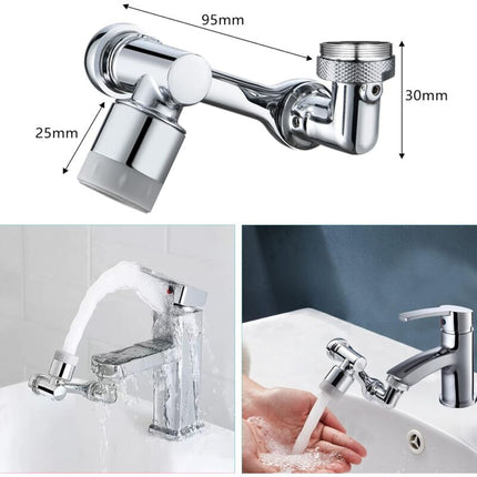 Multifunctional ROtatable Faucet Extension, 1080° Brass Faucet Extension, Water Saving Faucet Adapter, Adjustable.