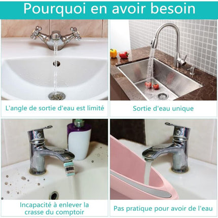 Multifunctional ROtatable Faucet Extension, 1080° Brass Faucet Extension, Water Saving Faucet Adapter, Adjustable.