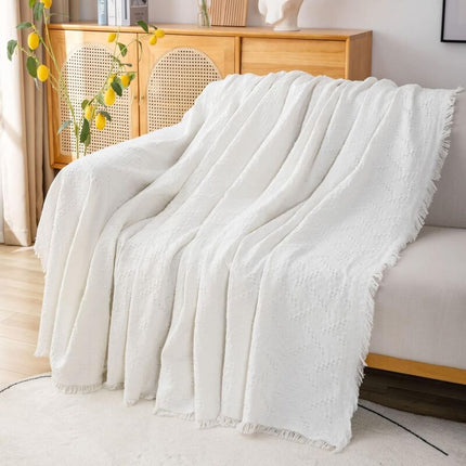 Multifunction Sofa Towel Bed Cover Large Size Sofa Cover 3 Seater 180X230Cm White.