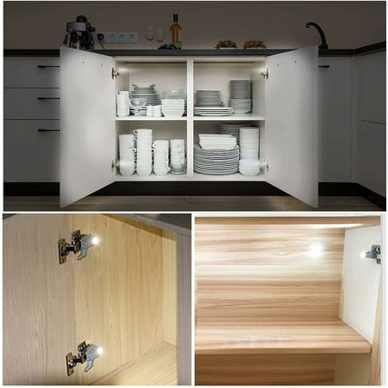 10 pcs LED Hinge Sensor Light For Cupboard Wardrobe Kitchen Night Lamp Wardrobe Cabinet Night Light.